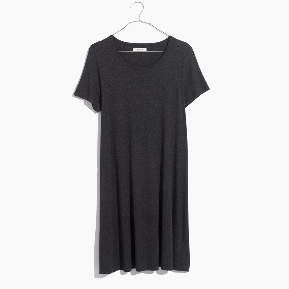 Madewell Swingy Tee Charcoal Gray Mini Dress US S